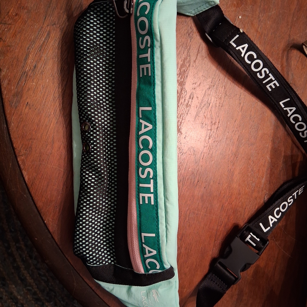 Lacoste Mint Green and Black Crossbody Bag